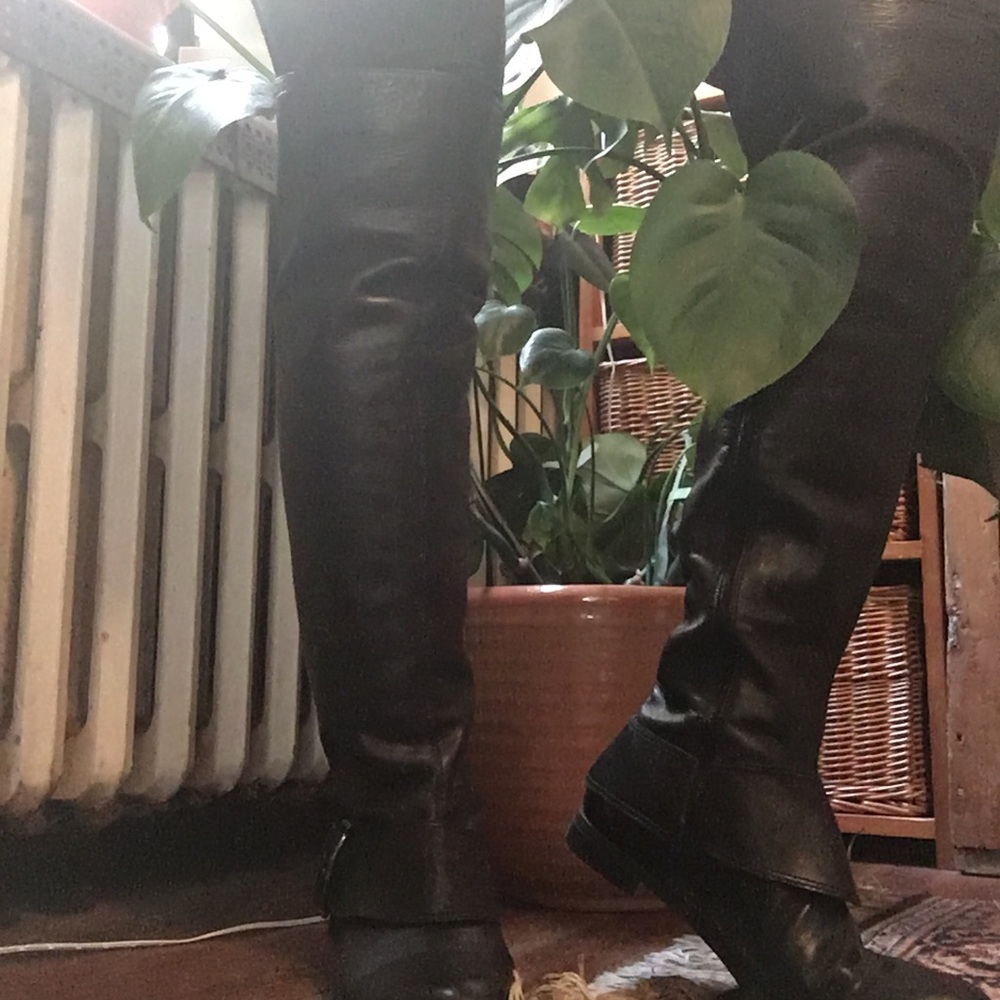 Nine West over the knee black boots